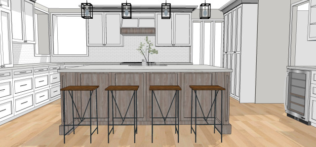 3D Rendering: Kitchen Design rendering