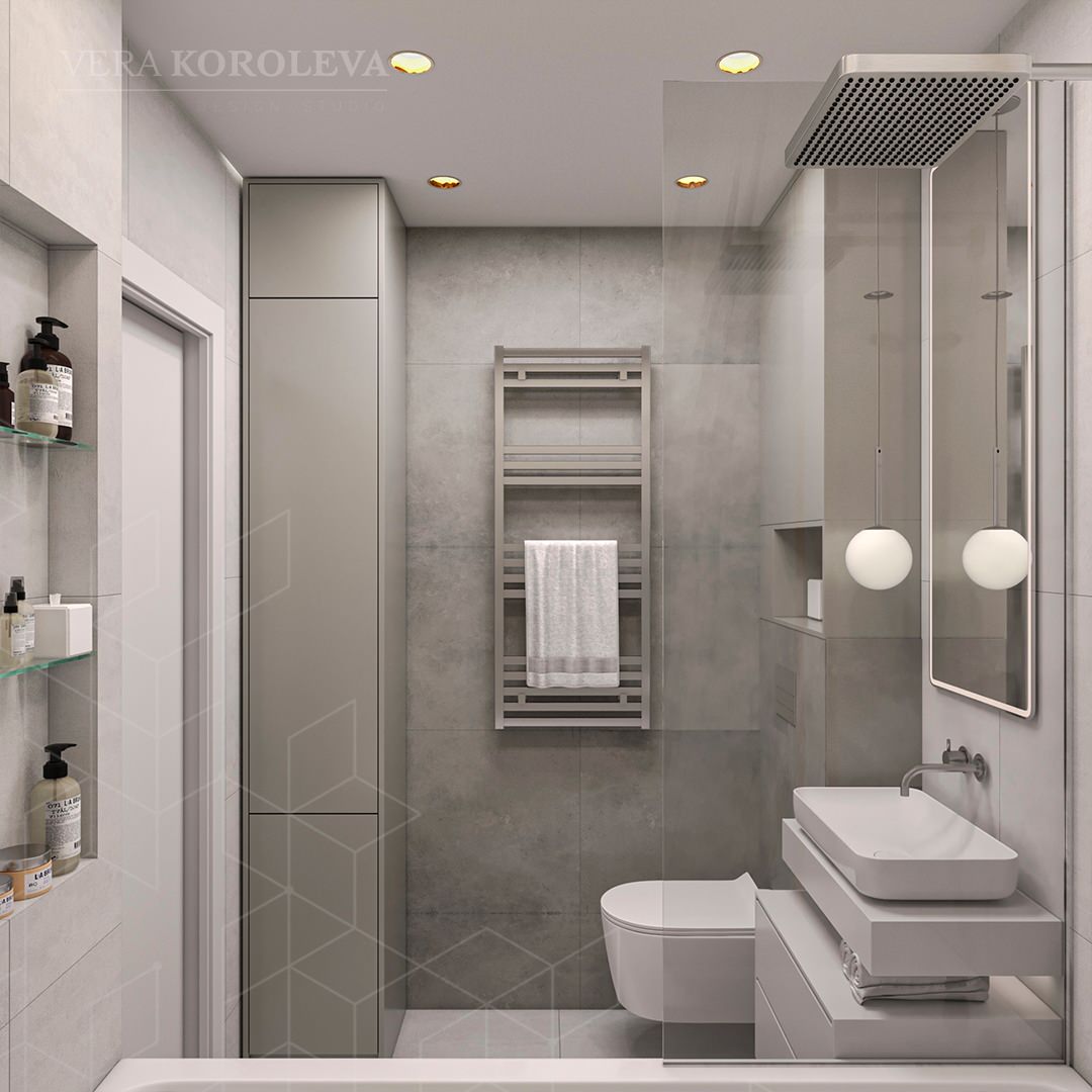 Дизайн-проект двухкомнатной  квартиры с золотыми акцентами в ЖК "Q-Мир"