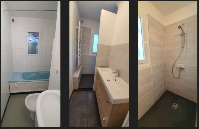 Rénovation petite salle de bain avant après - Salle de Bain