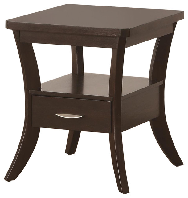 Coaster Occasional Group Flared Leg End Table With Drawer