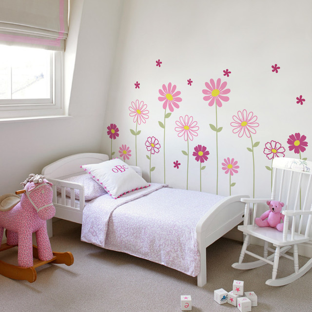 Daisy Flower Wall Decals Contemporary Wall Decals by Simple