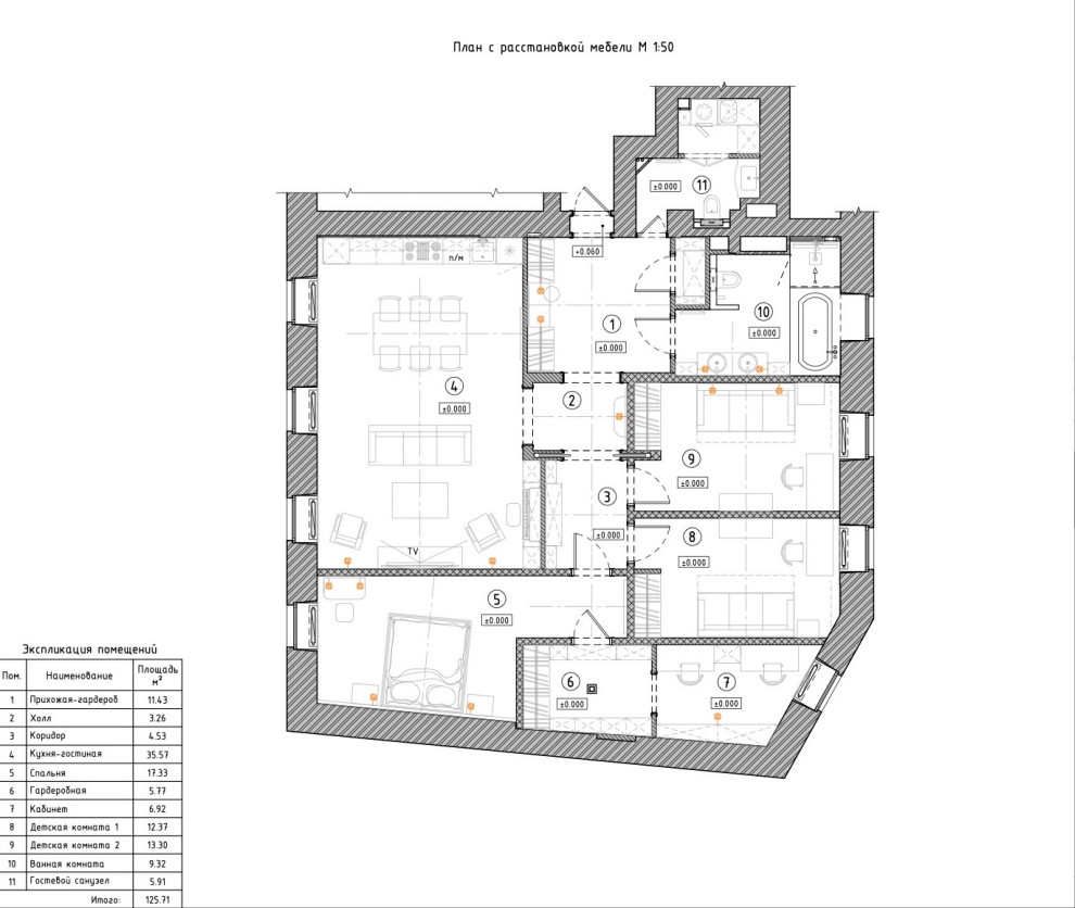 Houzz тур: Неоклассика в старом фонде – с цветными потолками | Houzz Россия