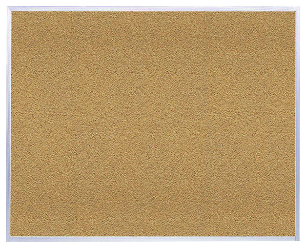 Ghent 24"x36" Aluminum Frame Natural Cork Bulletin Board Contemporary Bulletin Boards And