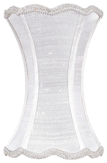 Scalloped Hourglass Shade Traditional Lamp Shades By Jubilee Scalloped Hourglass Shade White