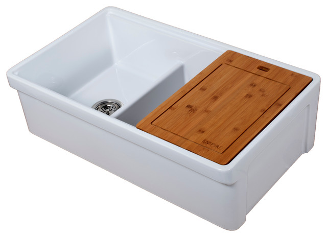 Tosca Reversible Farmhouse 60 40 Double Sink Cutting Board Grid Strainer 33