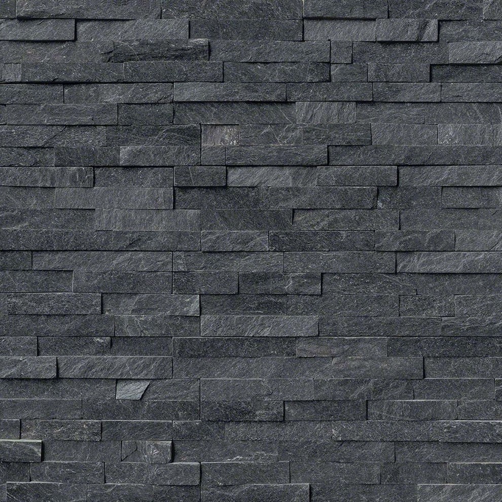 Coal Canyon Quartzite Stacked Stone Splitface Panels, 6"x18"x6" Corner