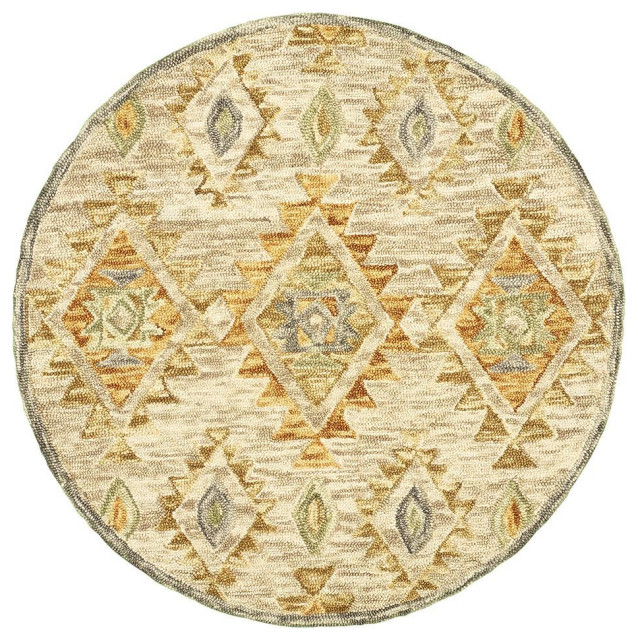 Area Rug Gold Diamond Pattern 6