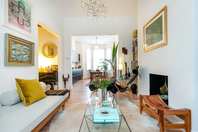 2 bedroom maisonette conversion eklektisk-vardagsrum