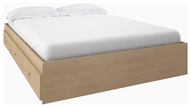 Alegria Full Size Storage Bed, Natural Maple