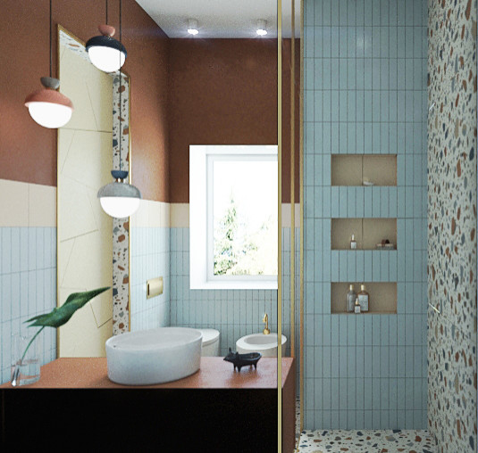 Villa  sul mare con la  vista Vesuvio