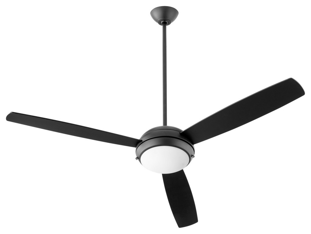 Expo Soft Contemporary Ceiling Fan, Matte Black Contemporary