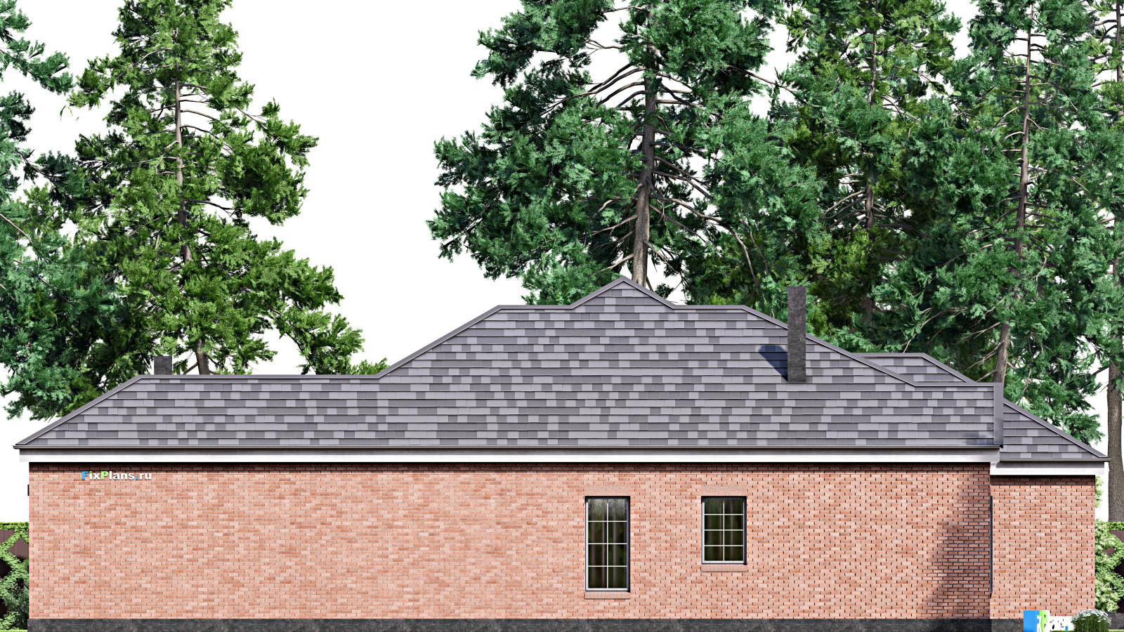 Проект одноэтажного дома 23х15м S214м2 F-16811