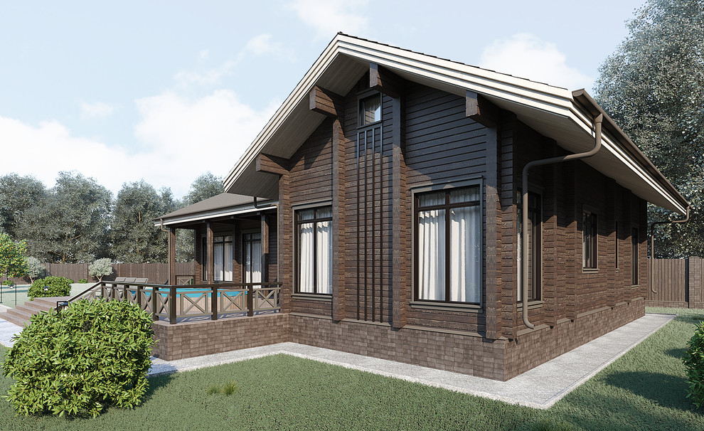 Дом из профилированного бруса 200х142.