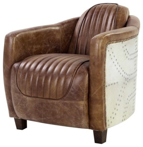 Top Grain Leather Chair Retro Brown, Brancaster Leather Sofa