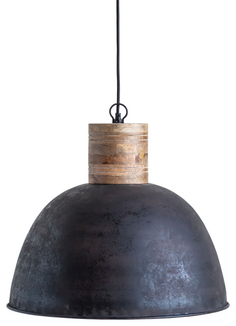 pendant lighting wood and metal