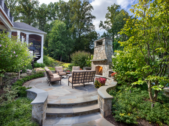 Natural Stone Flower Bed Walling - Morgan K Landscapes