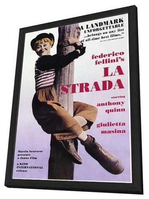 La Strada 27 x 40 Movie Poster - Style A - in Deluxe Wood Frame