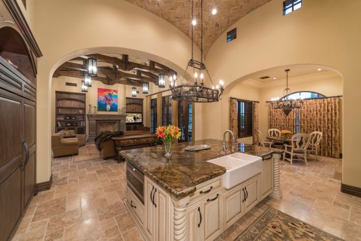 Example of a huge transitional kitchen design in Phoenix
