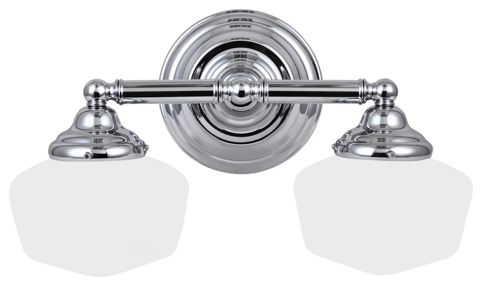 Sea Gull Lighting 2-Light Academy Sconce, Chrome