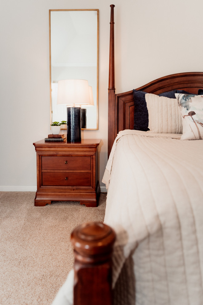 Inspiration for a transitional bedroom remodel in Austin