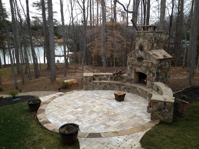  Outdoor  Fireplace  Natural Stone Fireplace  Craftsman  