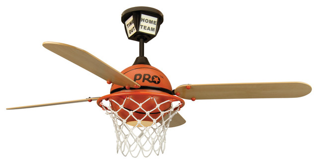 Craftmade Ps52bb4 52 Basketball Ceiling Fan With Blades And Light Kit