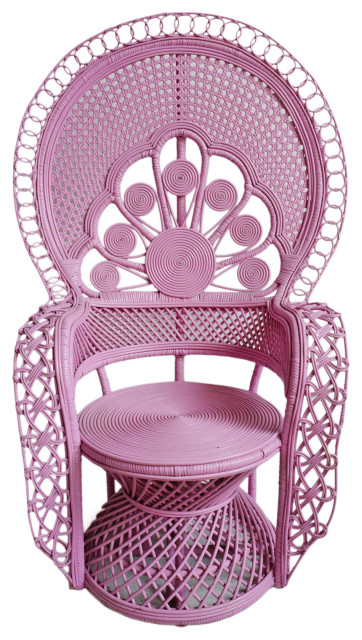 pink peacock chair