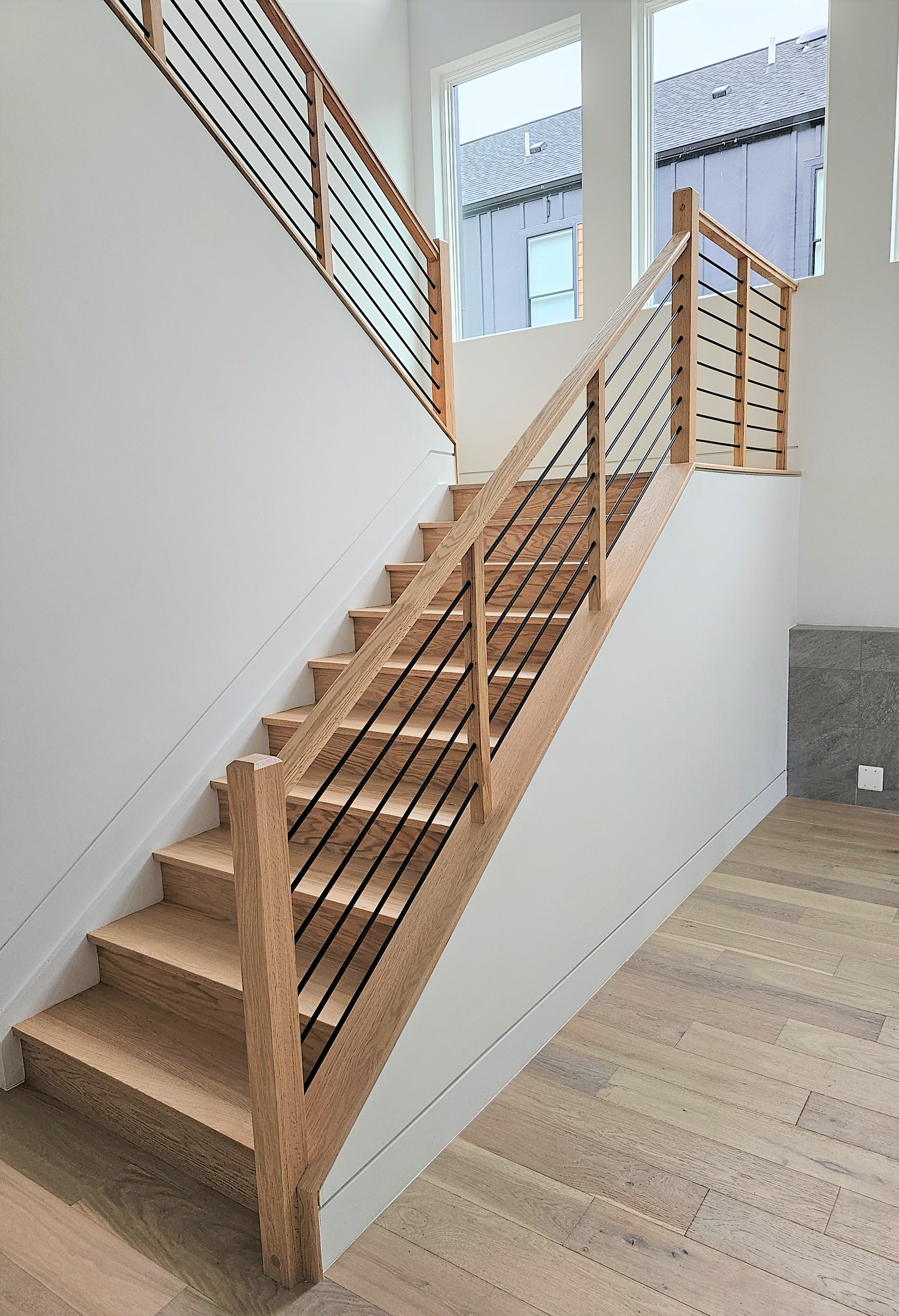 108_Red Oak Stairs in Light Filled Space, Fairfax, VA 22031