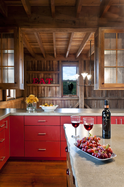 German-style Bank Barn Conversion country-kitchen