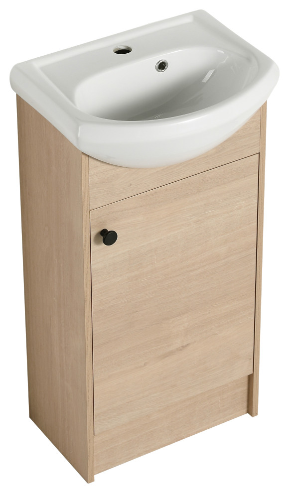 TATEUS Freestanding Bathroom Vanity, Small Bathroom Vanity With Sink 18 Inch - Contemporary ...