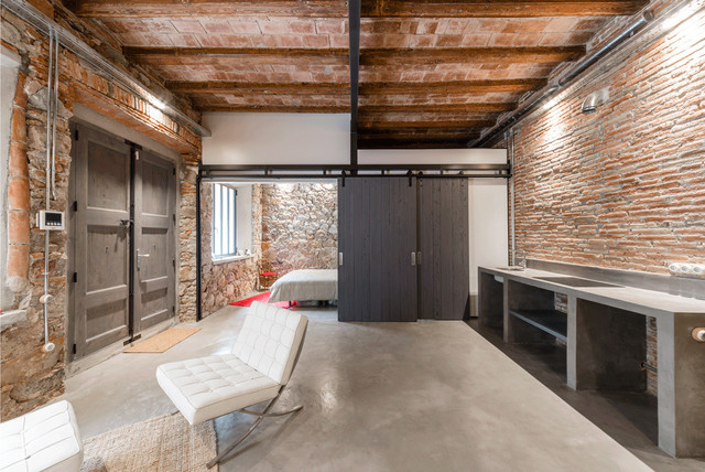 FFWD Arquitectes_Loft MdP industrial-schlafzimmer