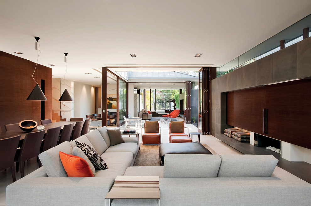 Inspiration for a contemporary formal enclosed living room in Melbourne.