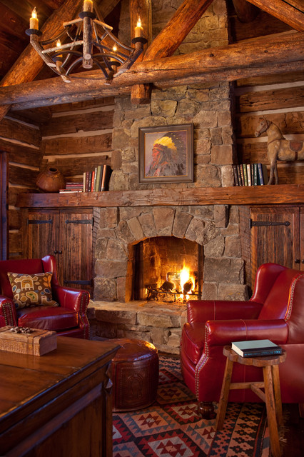 Moonlight Basin rustic-living-room