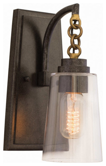 Dillon 6x11in 1 Lt Industrial Sconce by Kalco