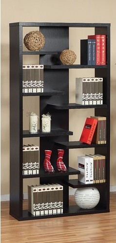 Lovi Contoured Leveled Display Cabinet Bookcase