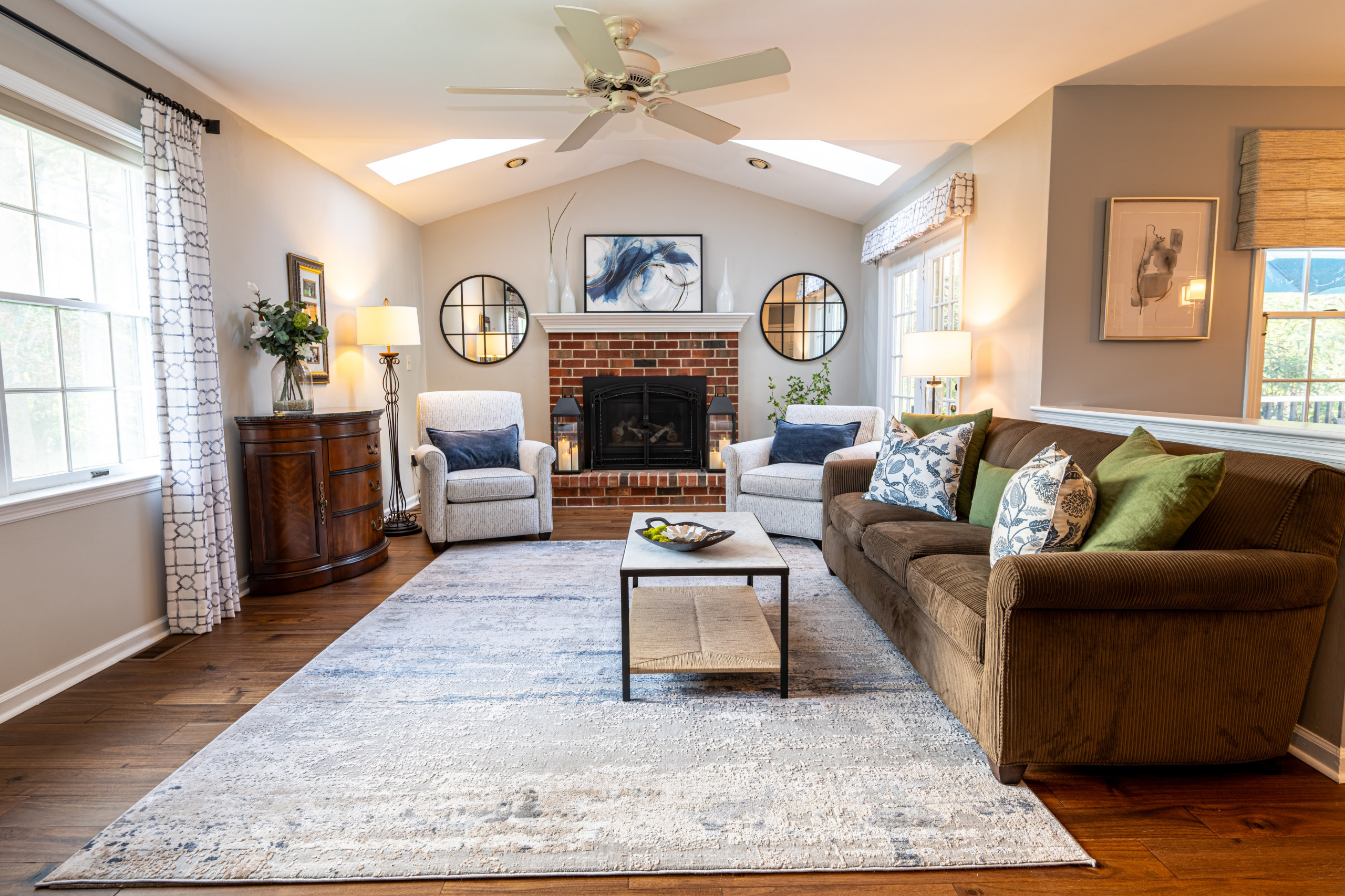 Family Room/Living Room Design and a Kitchen Refresh