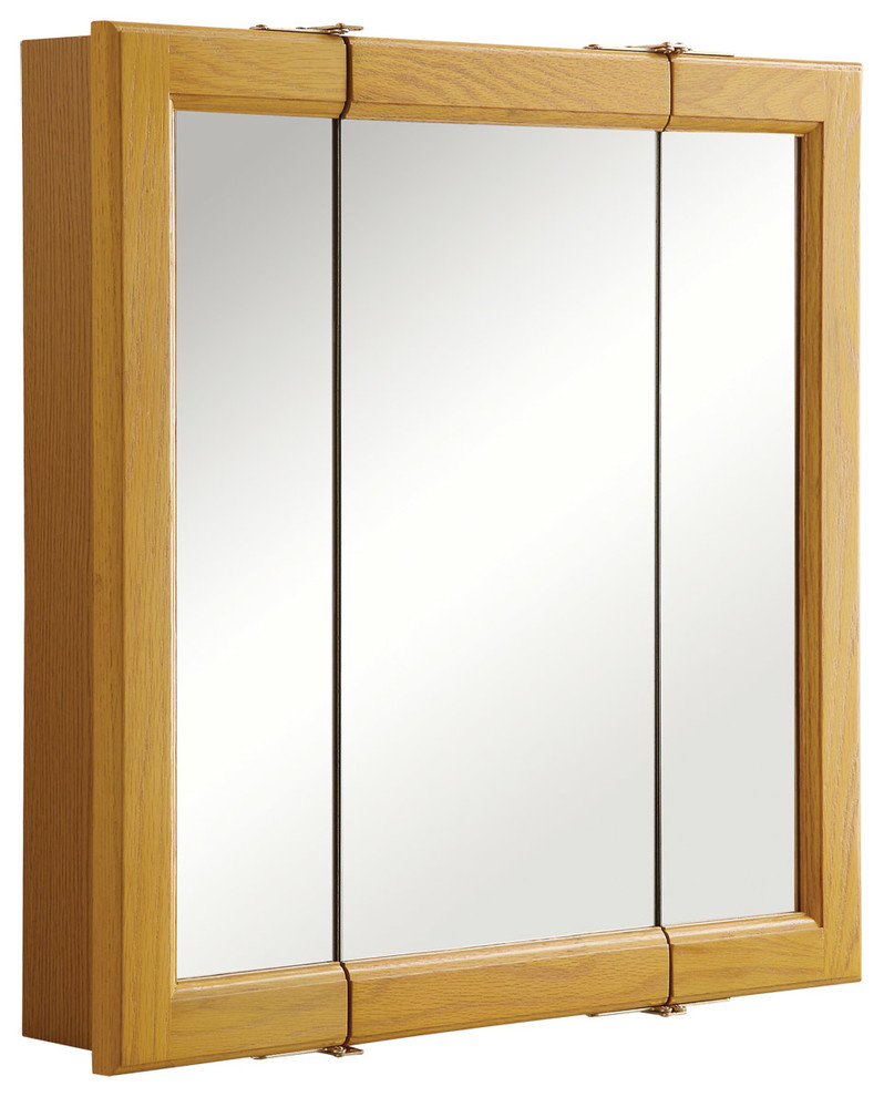Claremont TriView Medicine Mirror 24", Honey Oak Medicine