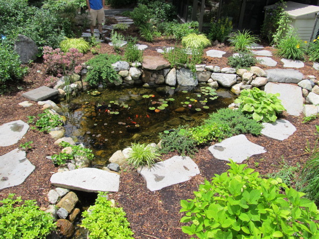 Inspiration for a rustic landscaping in Bridgeport.