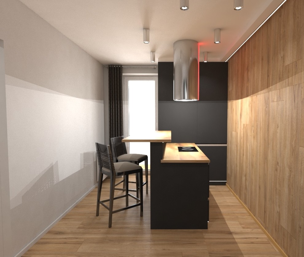 Современный дизайн квартиры в центре Тюмени для молодого человека.