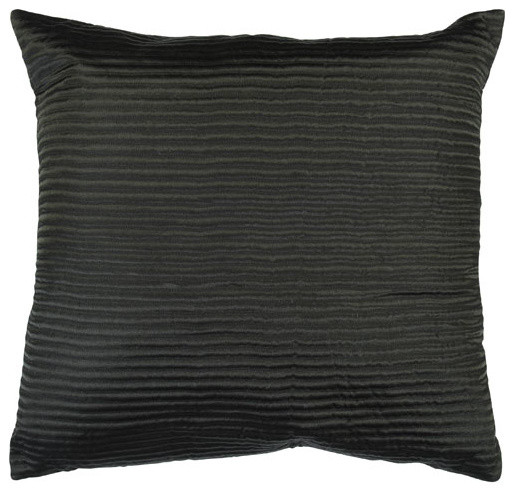 Black Ribbed 20 x 20 Pillow
