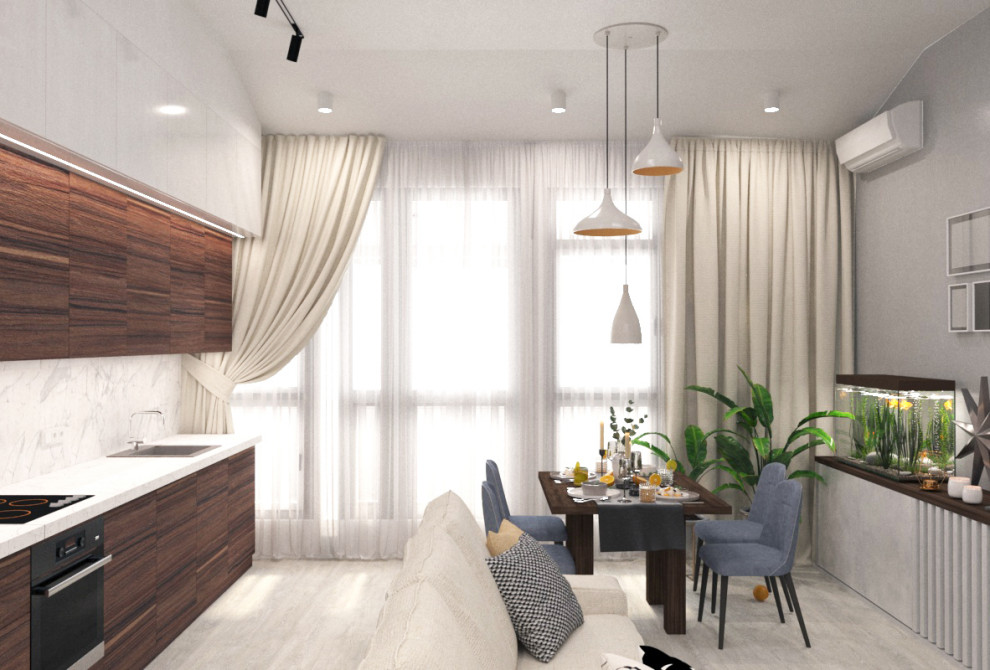 Визуализация дизайн-проекта 3-х комн. квартиры