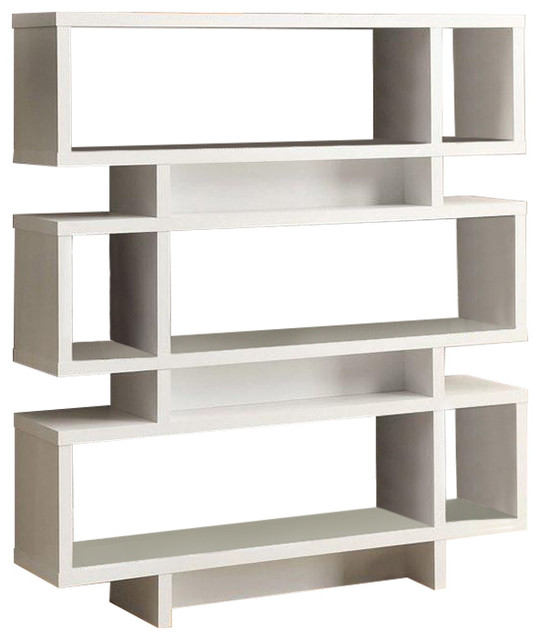 White Modern Bookcase Bookshelf For Living Room Office Or Bedroom