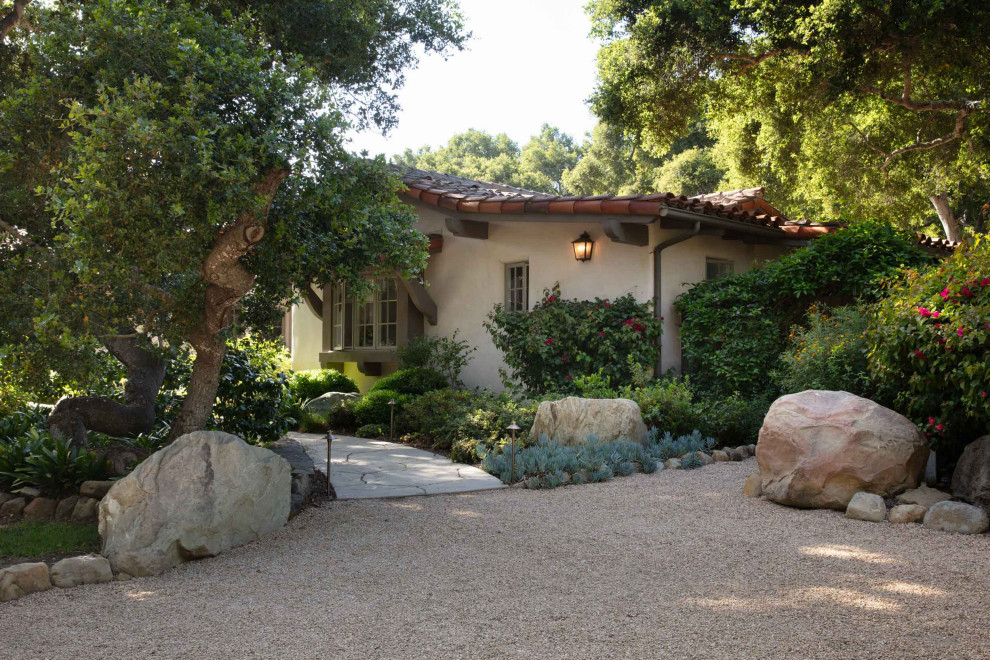Inspiration for a mediterranean home design remodel in Santa Barbara