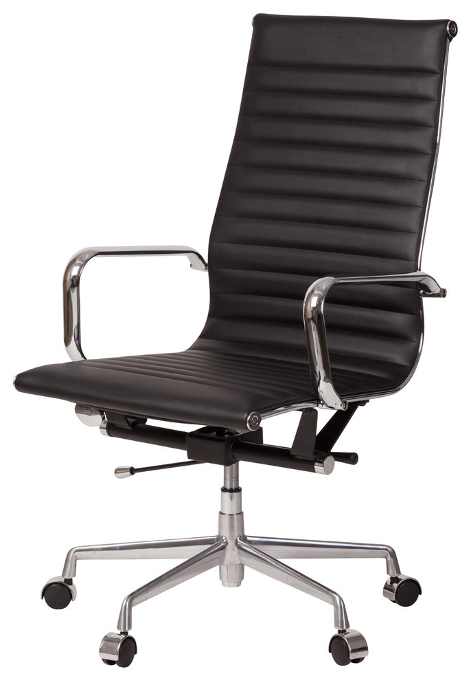 Modern Ridged High Back Office Chair Contemporary Office Chairs