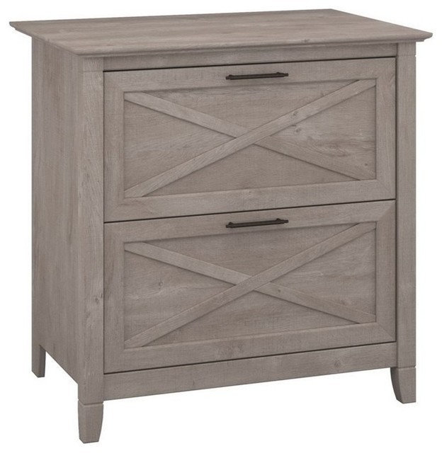 Bush Furniture Key West 2 Drawer Lateral File Cabinet In Washed Key West 2 Drawer Lateral File Cabinet