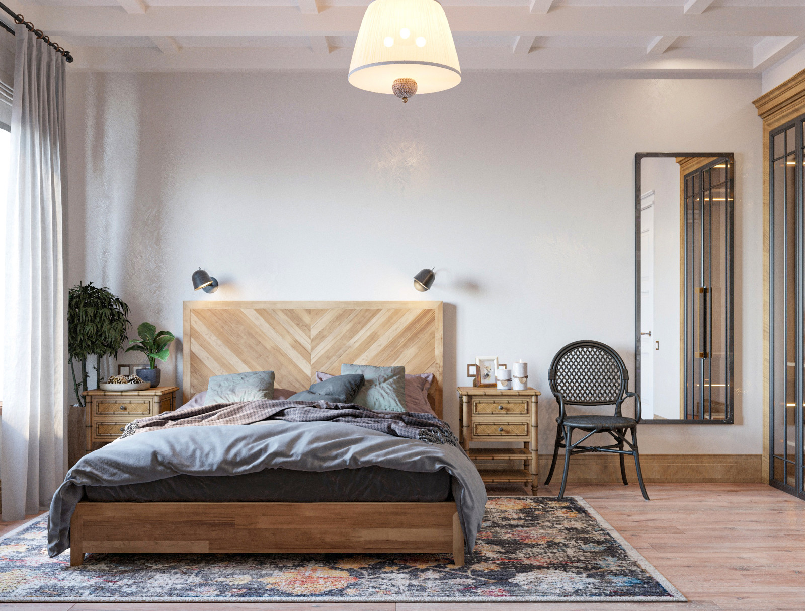 Квартира с этническими мотивами.