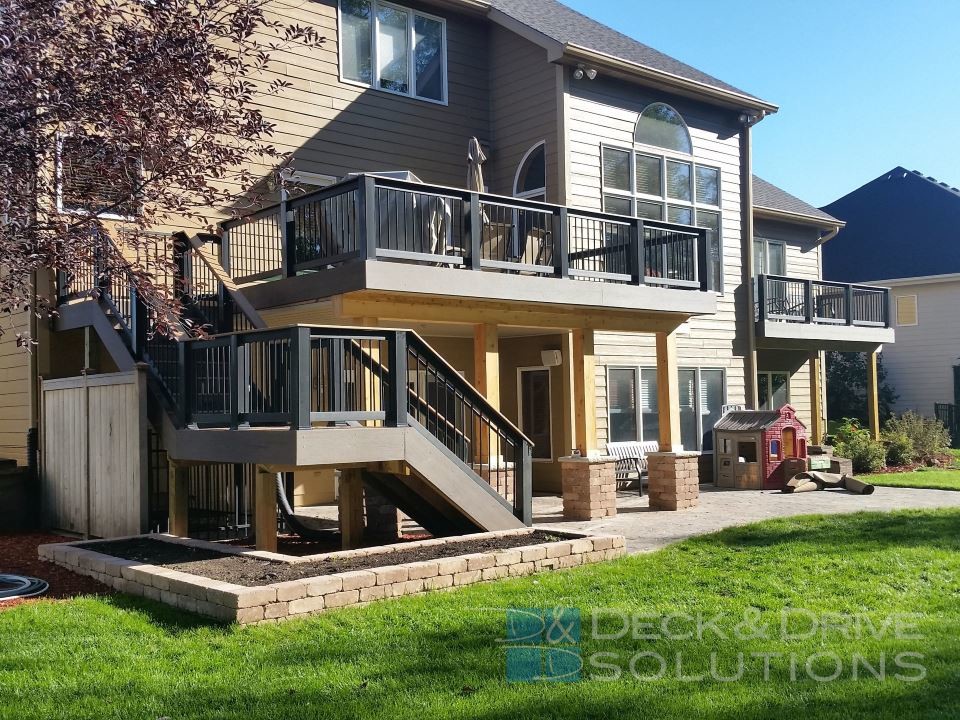 Large backyard deck photo