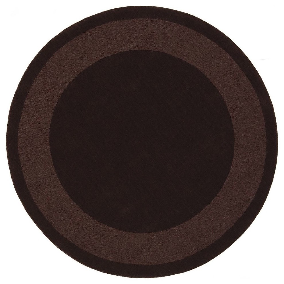 Transitions Area Rug, Chocolate, Round 8'