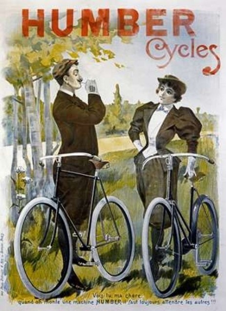 18x24 Cycles Humber Vintage Style Bicycle Advertising Poster