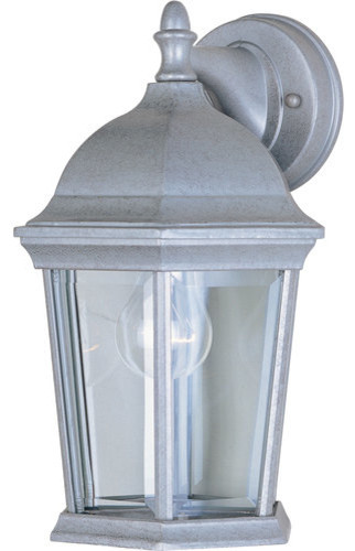 Maxim 1024 Builder Cast 12" 1 Light Wall Sconce - Pewter / Clear Glass
